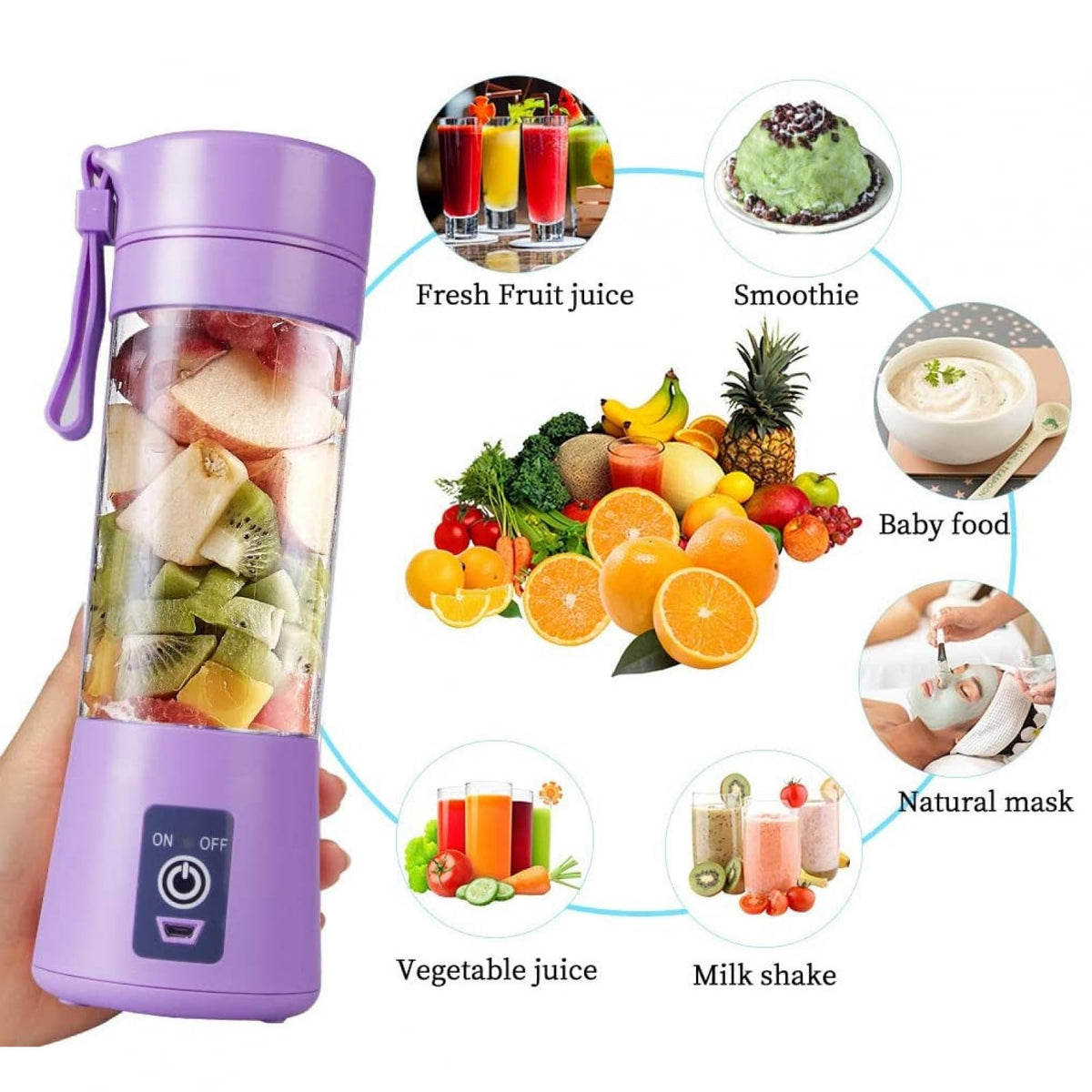 PORTABLE RECHARGEABL JUICER BLENDER