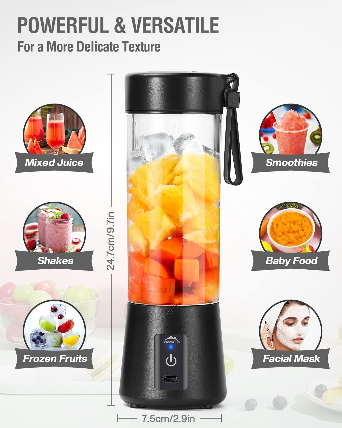 PORTABLE RECHARGEABL JUICER BLENDER