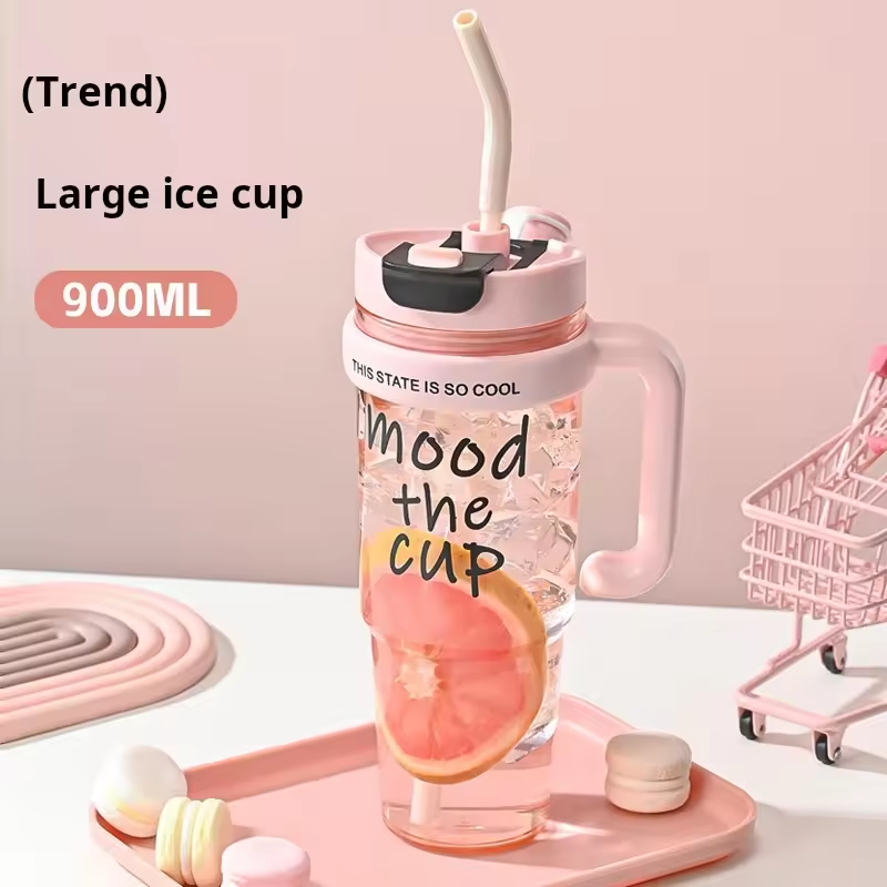 Water Bottle With Straw Leakproof Drinking Bottle