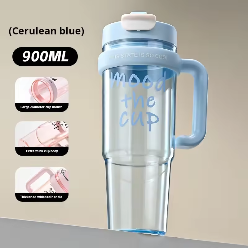 Water Bottle With Straw Leakproof Drinking Bottle